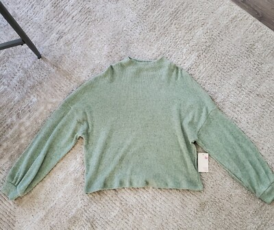 So Cozy Ballon Sleeve MO Oversized Sweater Aiken Mint Size: XL-image