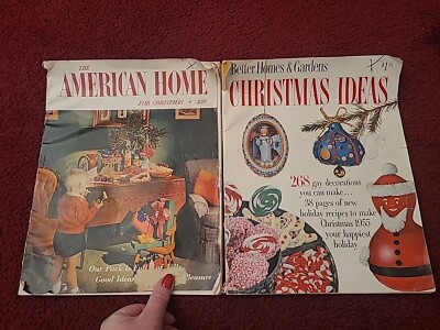 Vintage Christmas Better Homes Gardens Ideas American Home 1955 Magazines-image