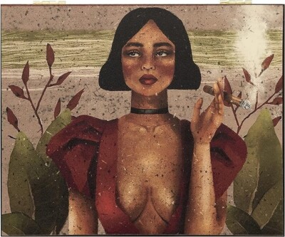 Humidor Supreme Cigar Humidor Wood Box, Havana Fascination Design - 20 Cigars-image