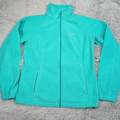 Columbia Jacket Womens M Blue Fleece Gorpcore Cozy Comfort Soft Zip Up Pockets -image