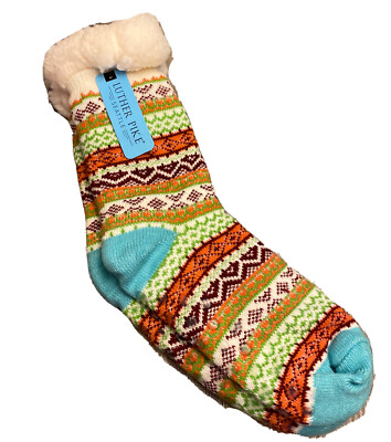 Slipper Socks Luther Pike Seattle Fuzzy Warm Cozy Grippers﻿ Cable Knit New-image