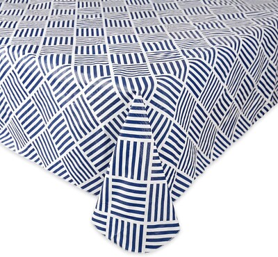 Design Imports Tablecloth  Navy 52