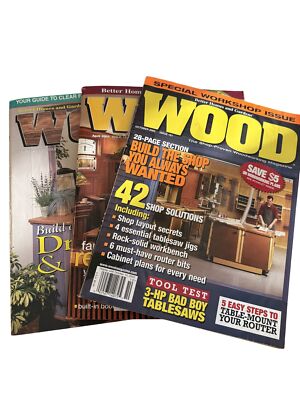 Lot Of 3 Better Homes & Gardens Woodworking Magazines: Special Workshop Family R-image
