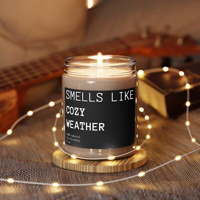 Smells like Cozy Weather Fall Candle, Autumn Candle Fall Decor Scented Decor 9oz-image