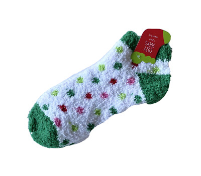 Cozy Socks Christmas Colors Polka Dot Women’s Size 9-image