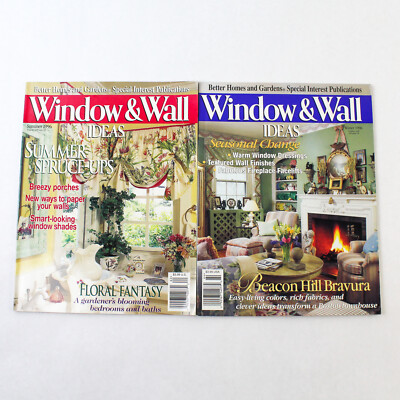 Lot of 2 Vintage Better Homes & Gardens Window & Wall Magazines 1996-image