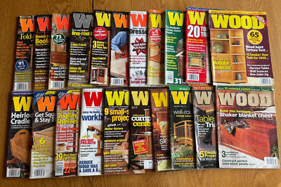 WOOD Magazine Lot of 21 From 2000-2011 - Better Homes and Gardens Woodworking-image