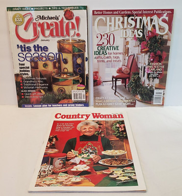 LOT Christmas Craft Magazines Michaels Create Country Woman Better Homes & Ideas-image