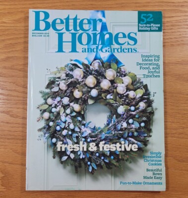 Better Homes And Gardens Magazine Back Issue From December 2012 -Fresh & Festive-image