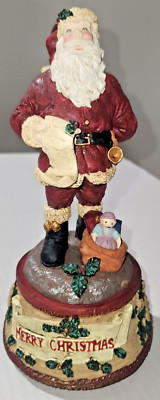 Vintage Musical Wind Up Santa Figurine Christmas Cedar Creek Collection-image