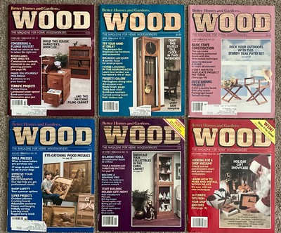 Vintage 1988 Better Homes & Gardens WOOD Magazine 21-26 Lot Of 6 Complete Year-image