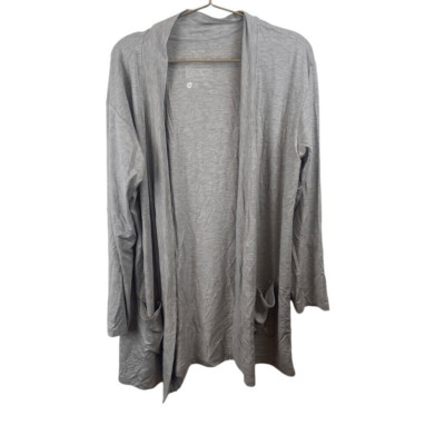 State of Day Modal Cardigan Cozy Robe Gray Size Large-image