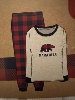 MAMA BEAR dearfoams cozy comforts sz M medium *New* pajamas-image