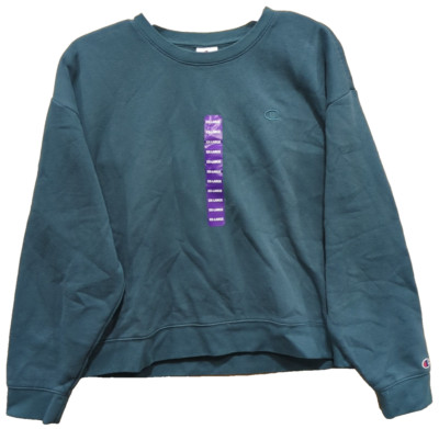 NEW Champion Crewneck Womens 2XL Soft Comfort Fleece Sweatshirt Blue NN4-image