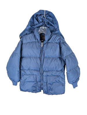 Vintage Sears Down Puffer Jacket Mens Med. Ted Williams w/Hood MADE IN USA-image