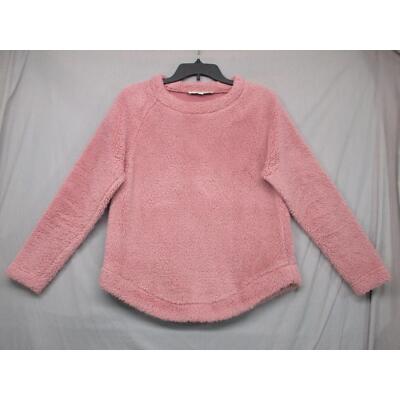Loft Pink Fleece Cozy Warm Long Sleeve Sweater Womens Size Extra Small-image