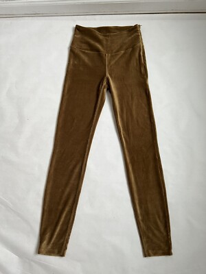 YaYa Velour Leggings Khaki Cozy Comfort Size Small S  NWT-image