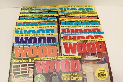Vintage Wood Magazines Lot of 17 Issues 220-239 during 2013-2015-image