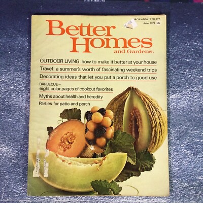 VTG Better Homes & Gardens Magazine June 1971 Outdoor Living BBQ Parties-image