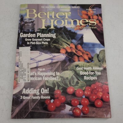 Better Homes and Gardens Magazine March 1988 Garden Planning Good Health Almanac-image