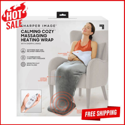 Calming Cozy Heating Blanket & Massager Automatic Shut-Off Comfortable Soft Gray-image