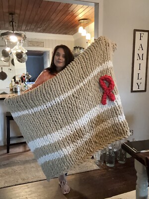 Chunky Knit Basket Weave Throw 40x60, You PICK Color-image