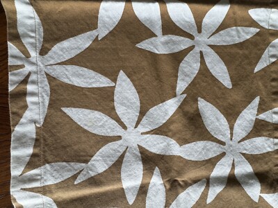 Pier 1 imports Brown And White Floral Print  Table Runner 14”x72”-image