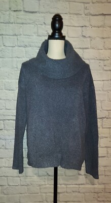 Barefoot Dreams Cozy Ecochic Cowl Neck Pullover Sweater Grey Size Small So Soft!-image