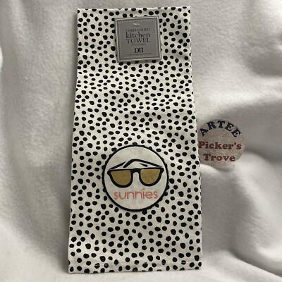 Kitchen Towel Embellished Design Imports Sunnies Sunglasses White Black Spots-image