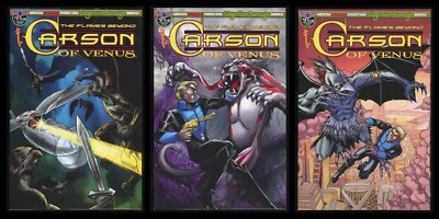 Carson of Venus Flames Beyond Variant Comic Set 1-2-3 Lot Edgar Rice Burroughs-image
