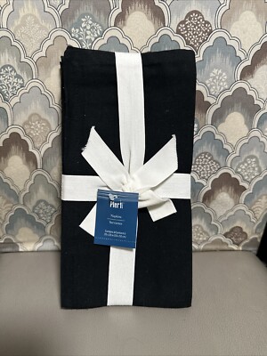Pier 1 Imports Napkins Black Set (6)Pier One Solid Decor Party-image