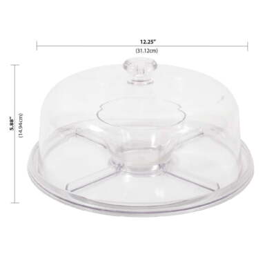 Better Homes & Gardens Acrylic Multi-functional 5 in 1 Cake Dome,Clear-image