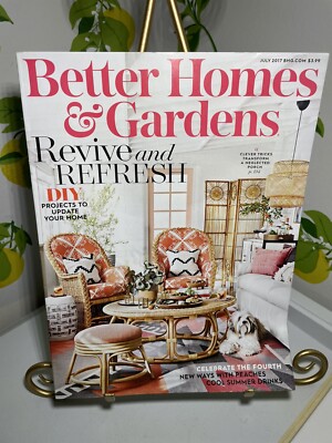 Better Homes & Gardens Magazine July 2017 Revive and Refresh DIY Projects-image