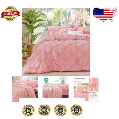 Lightweight 3-Piece King Comforter Set with Pillowcases - Cozy Floral Paradise-image
