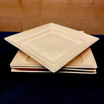 Pier 1  Martillo Mango Square Salad Plates 7 3:4” ~ Set of 4 Mint-image