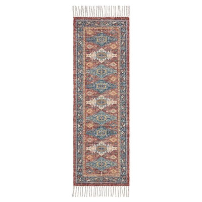 Mainstays Red Vintage Indoor Polyester Runner Household Supplies Rug 20” X 60”-image