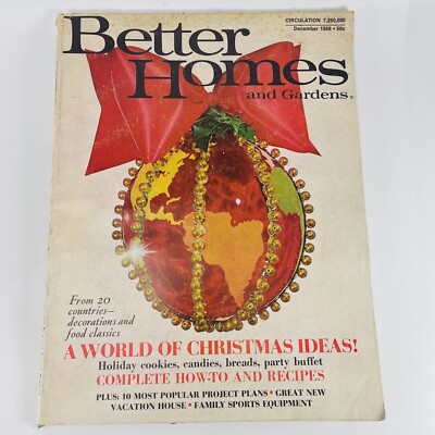Better Homes and Gardens Magazine World of Christmas Ideas Recipes VTG Dec 1968-image