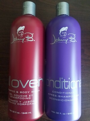 JOHNNY B ALL OVER SHAMPOO & BODY WASH AND CONDITIONER 32 FL OZ EACH ORIGINAL-image