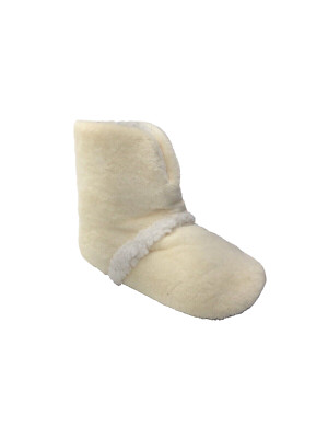 Soft & Cozy Plush Bootie With Sherpa Trim - Size Medium-image