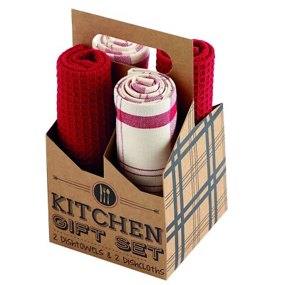 Mercantile & Co Red Kitchen Dishcloth & Dishtowel Giftset-image