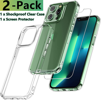 For iPhone 16 15 14 13 12 11 Pro Max 8 7 Shockproof Case Cover Screen Protector-image