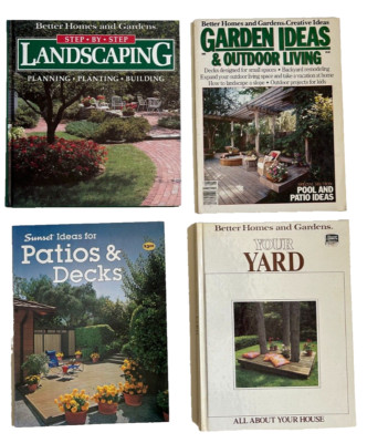 Lot 4 BETTER HOMES GARDENS & Sunset Books Magazine Patio, Deck Garden Ideas Yard-image