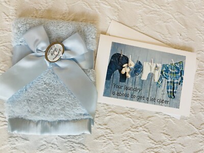 Bearington Baby Collection Cozy Chenille Security Blanket w/Custom Gift Card NWT-image