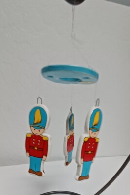 Vintage RUSS HOLIDAY WINDCHIMES Toy Soldier CHRISTMAS Porcelain EUC-image