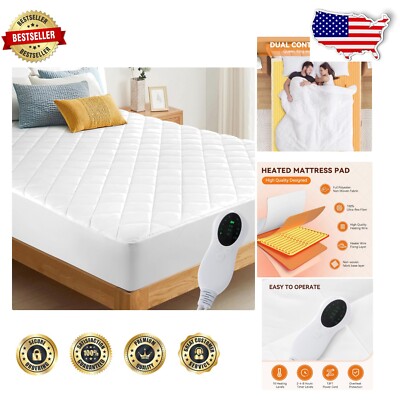 Cozy Full Size Heated Mattress Pad - 10 Settings with Timer for Ultimate Comfort-image