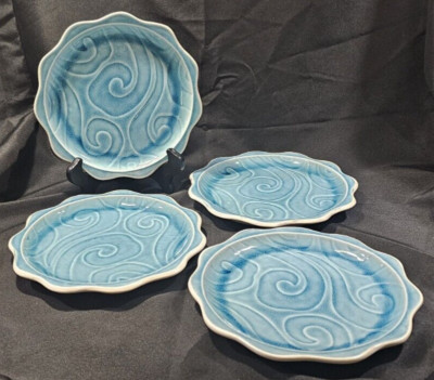 Set/4  Pier 1 Tidal Salad Plate 8 3/4