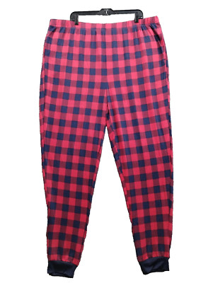 Dearfoams Women's Buffalo Plaid Cozy Comfort Sleep Lounge Pajama Pants 2X 3X-image