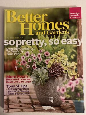 BETTER HOMES & GARDENS Magazine, MAY 2010, DAZZLING CONTAINERS TO DRESS UP PATIO-image