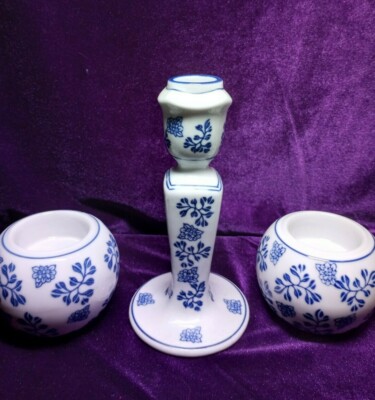 Blue And White Candle Holders Pier 1 Imports-image