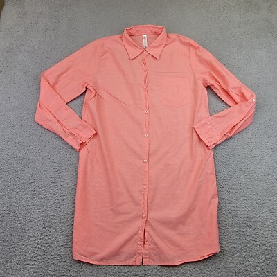 Gillian O’Malley Nightgown Women’s Medium Sleep Shirt Pink Long Sleeve Tunic-image